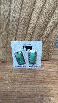 Kingman Turquoise Square Stud