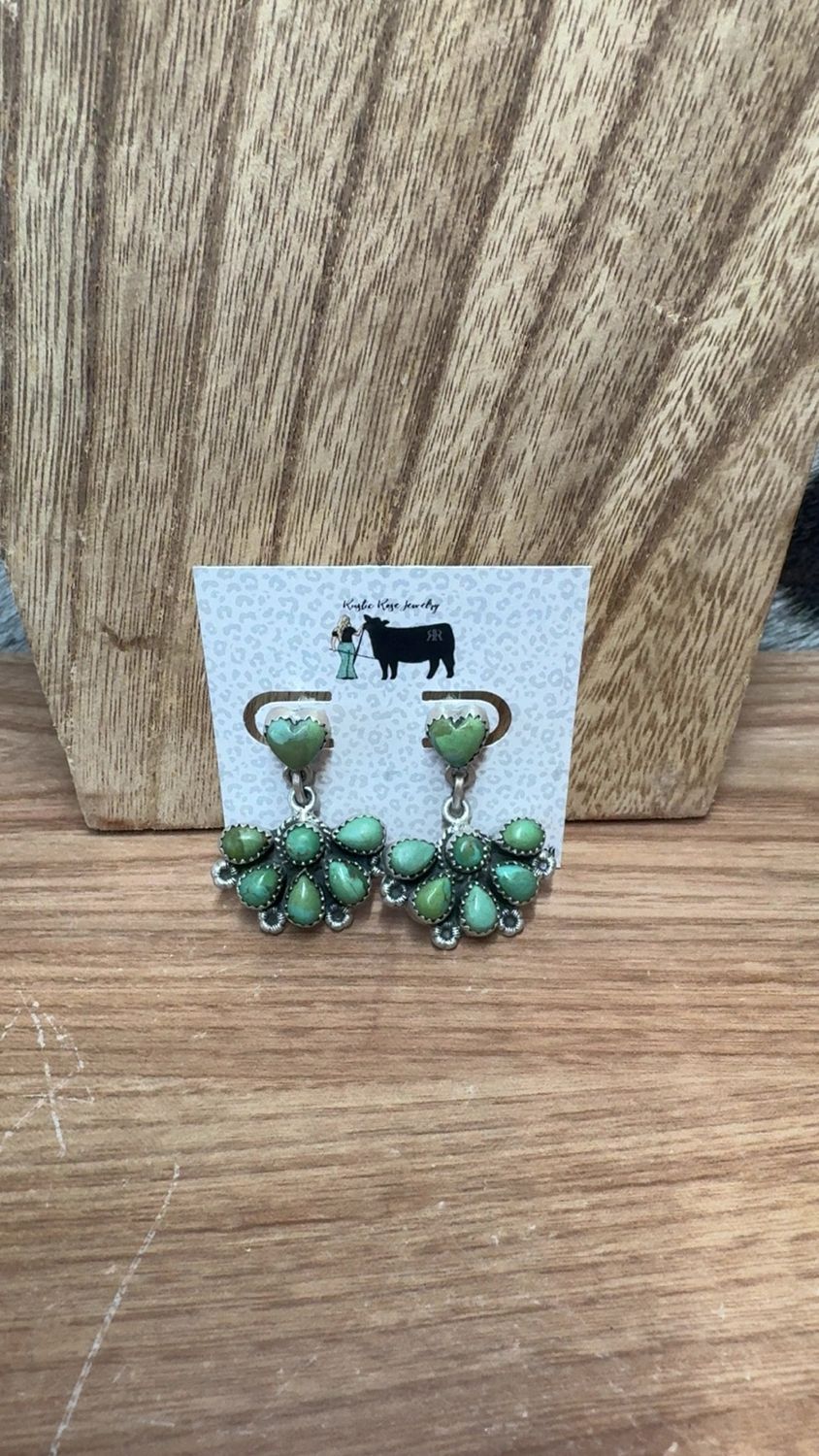 Kingman Turquoise Post Dangle