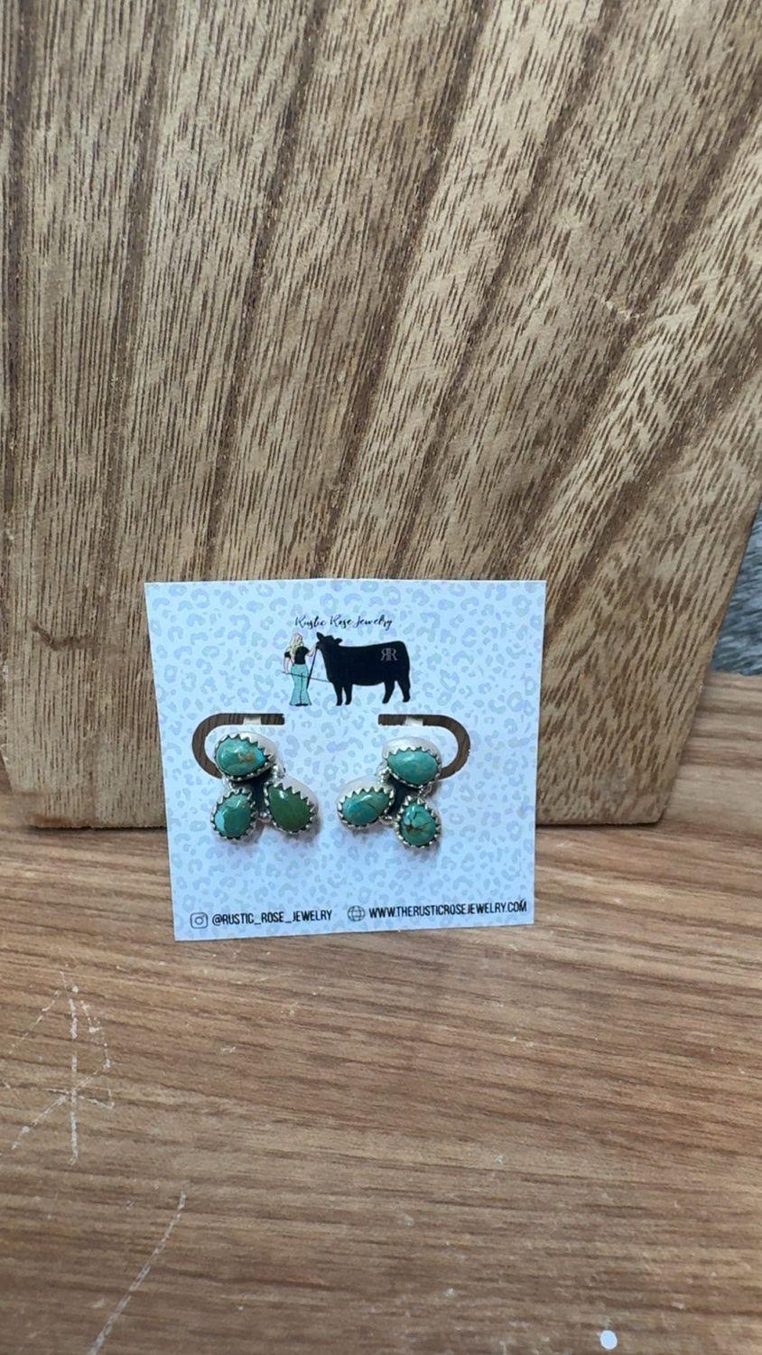 Kingman Turquoise Cluster Stud