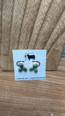 Kingman Turquoise Cluster Stud