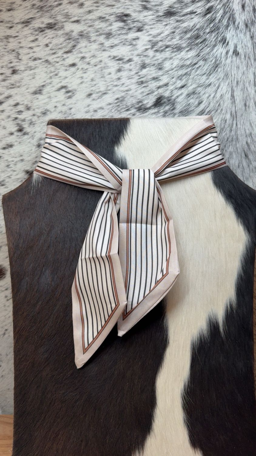 Brown &amp; Black Stripped Twilly