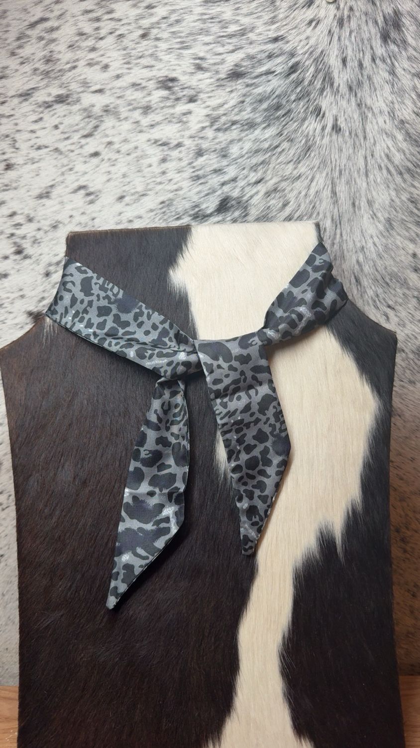 Black &amp; Gray Cheetah Twilly