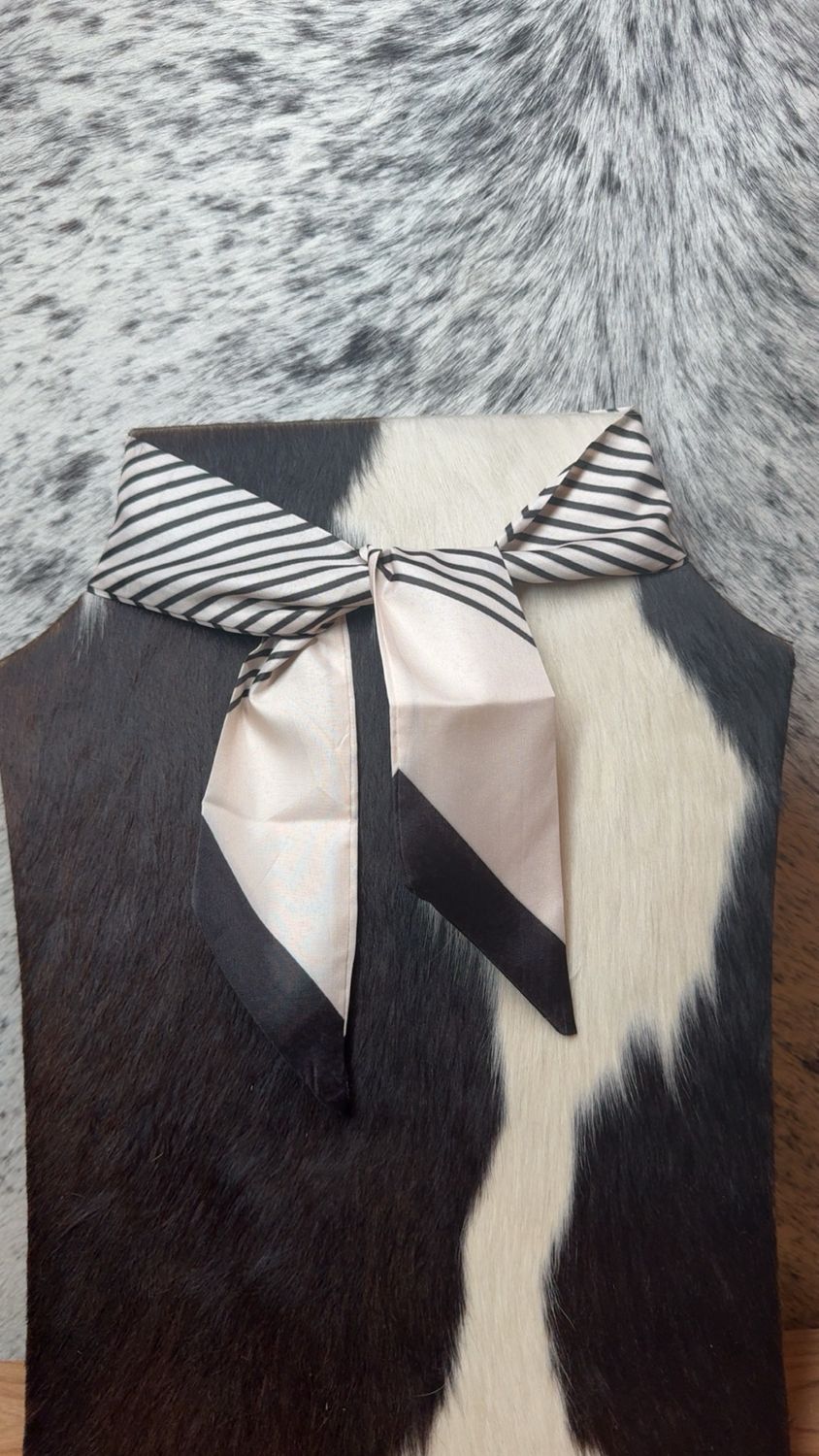 Black &amp; Cream Striped Twilly