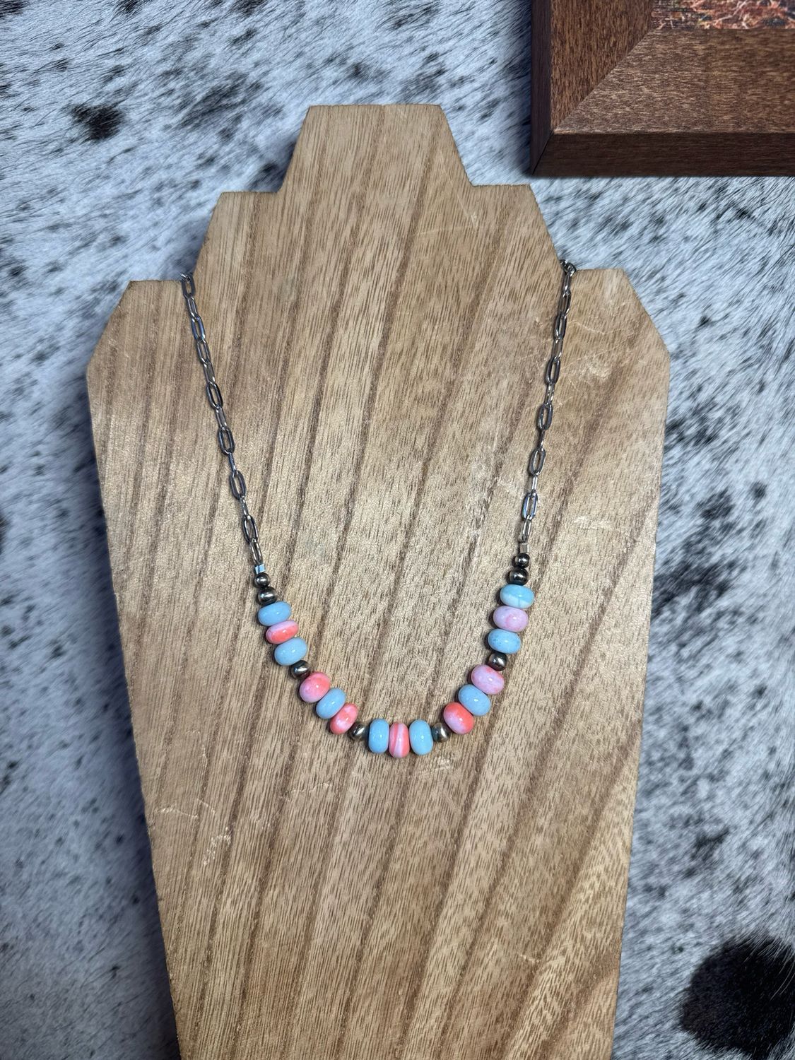 Pink &amp; Blue Opal Stacker