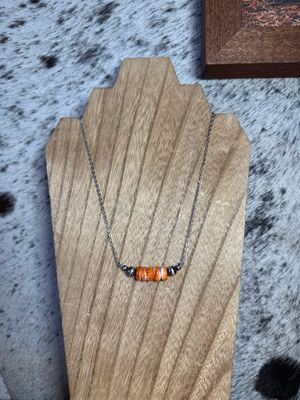 Orange Spiny Oyster &amp; Navajo Pearls