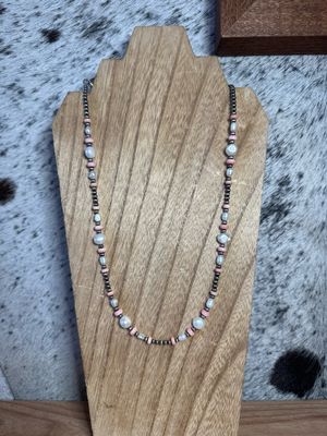 Pink Conch, Fresh Water Pearls &amp; Navajo Pearls