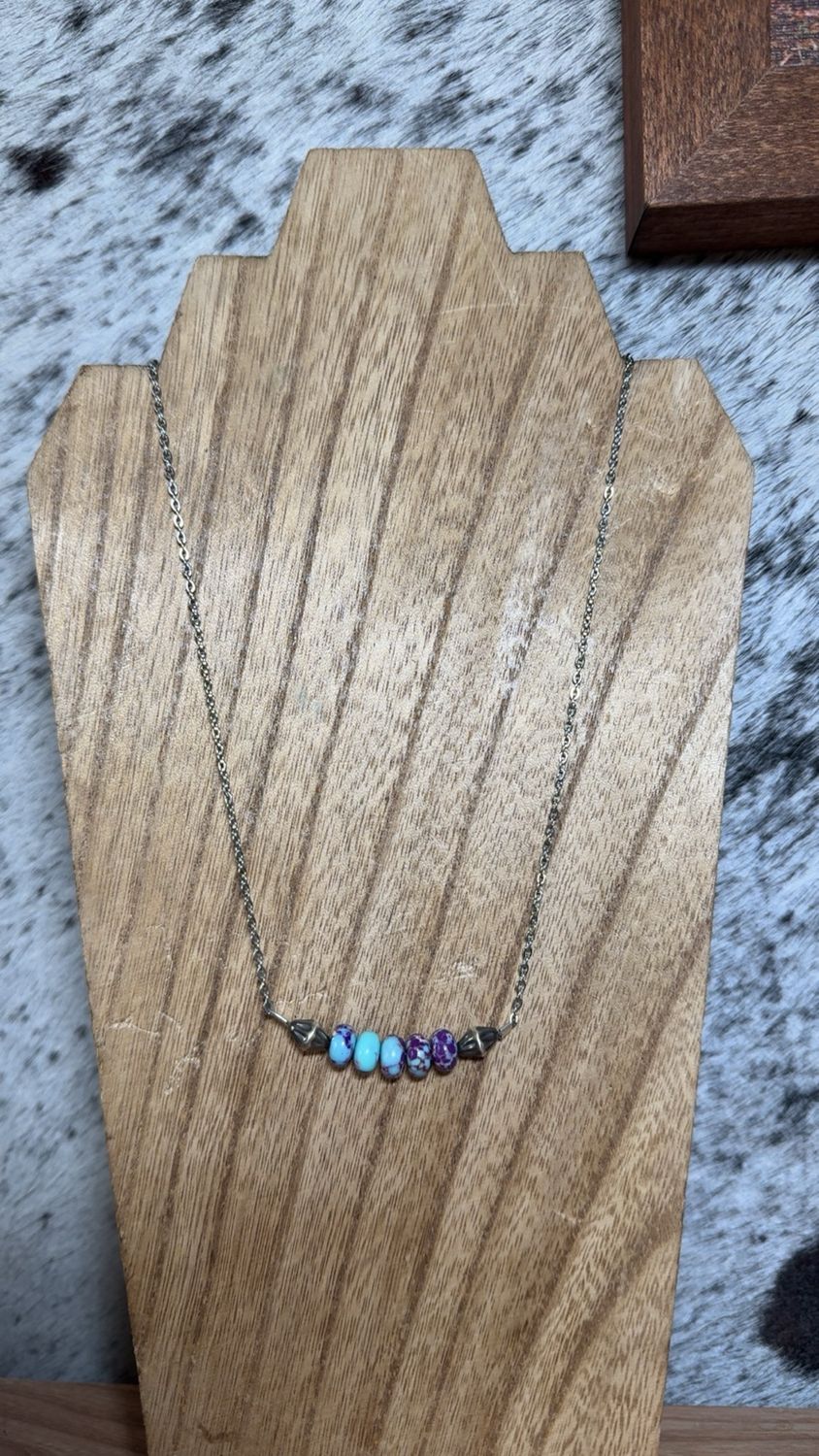 Galaxy Sea Jasper &amp; Navajo Pearl Stacker