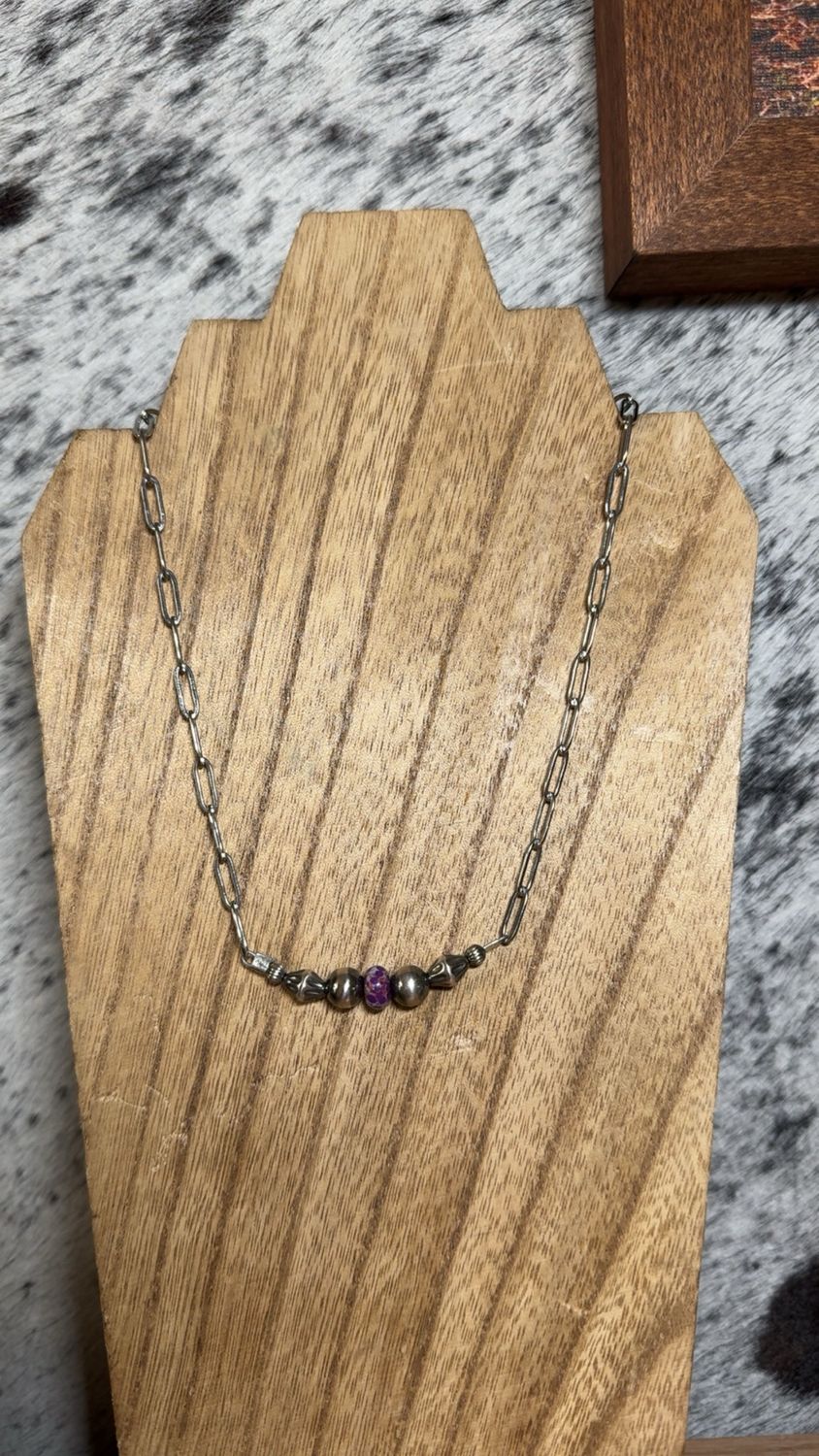 Galaxy Sea Jasper &amp; Navajo Pearl Stacker