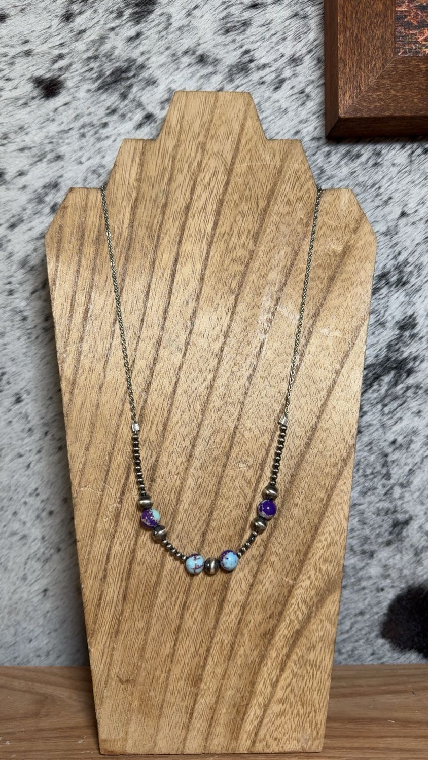 Galaxy Sea Jasper &amp; Navajo Pearl Stacker