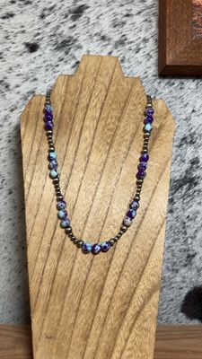 Galaxy Sea Jasper &amp; Navajo Pearls