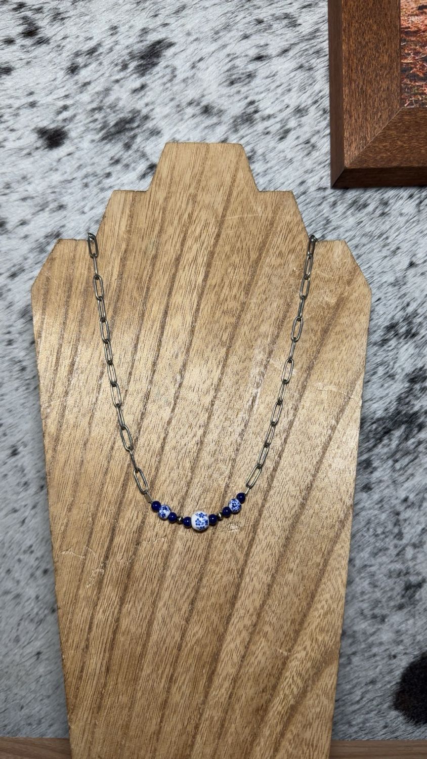 Blue Lapis, China, &amp; Navajo Pearl Stacker