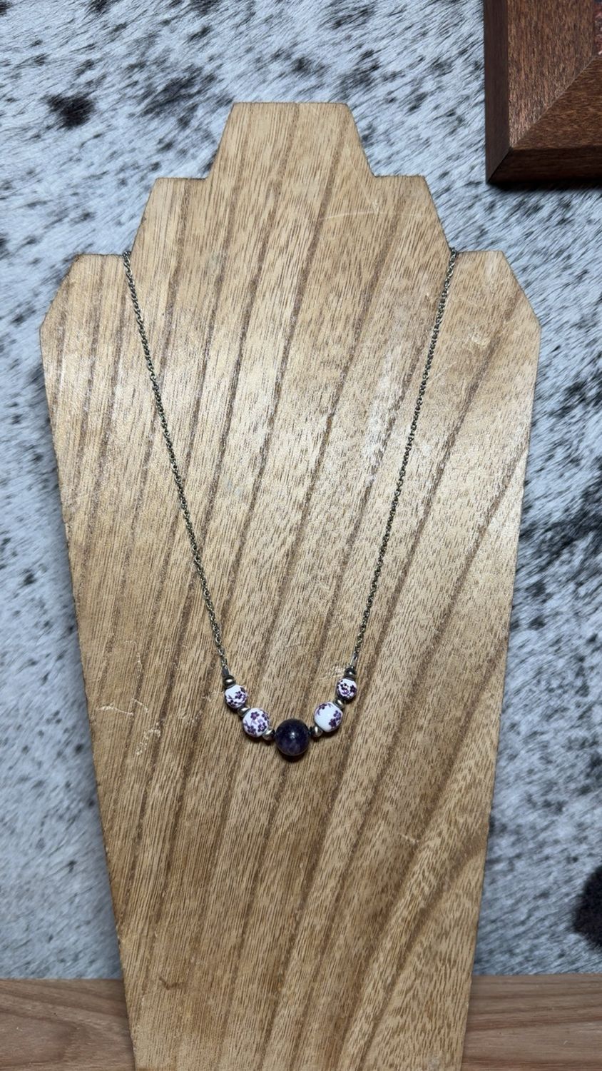 Charoite, China &amp; Navajo Pearl Stacker