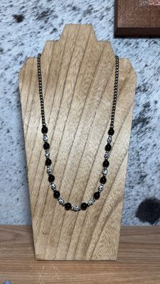 Black Onyx, China &amp; Navajo Pearls