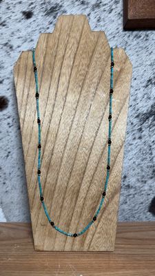 Turquoise, Black Onyx &amp; 3mm Navajo Pearls