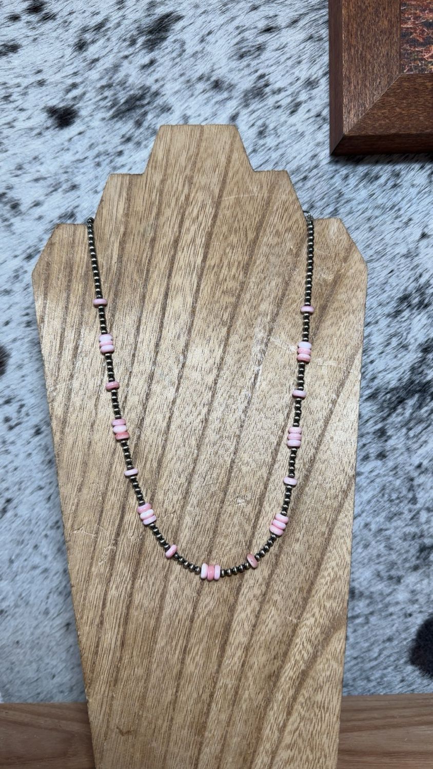 Pink Conch &amp; Navajo Pearls