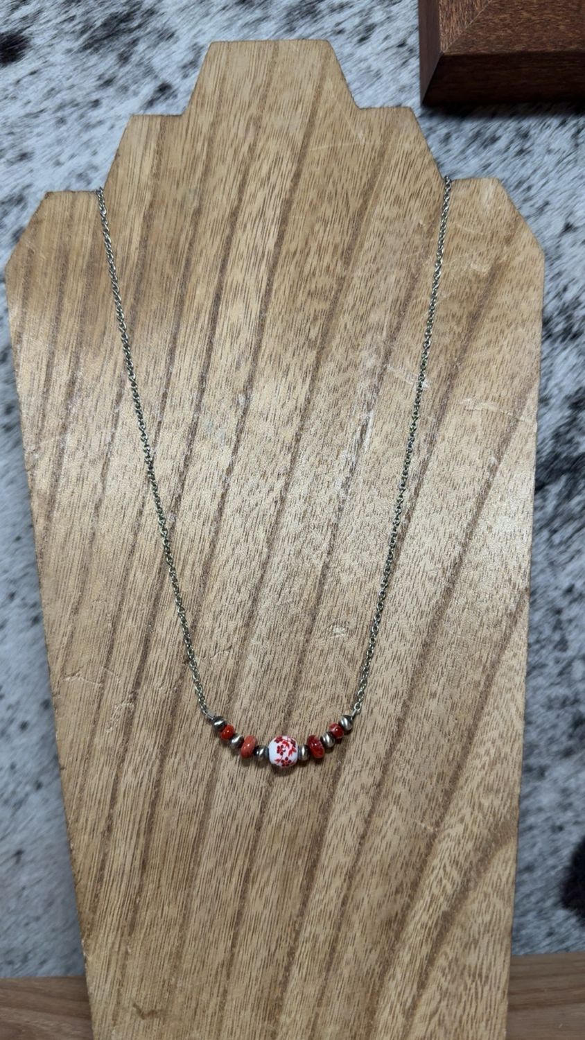 Red Spiny Oyster, China &amp; Navajo Pearl Stacker