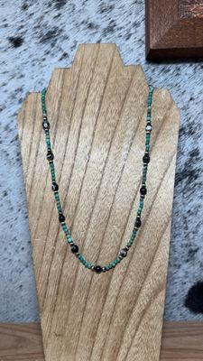 Turquoise, Zebra Jasper &amp; Navajo Pearls