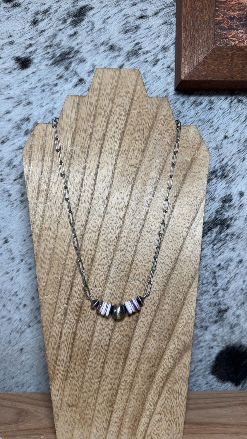 Wampum Shell &amp; Navajo Pearl Stacker