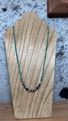 Turquoise, Zebra Jasper &amp; Navajo Pearls