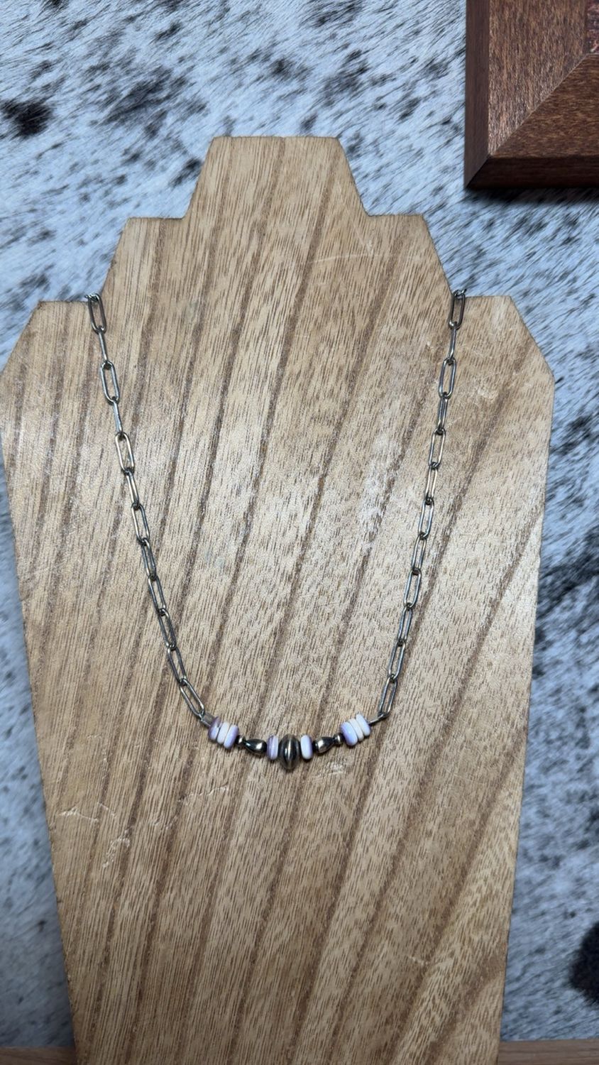 Wampum Shell &amp; Navajo Pearls