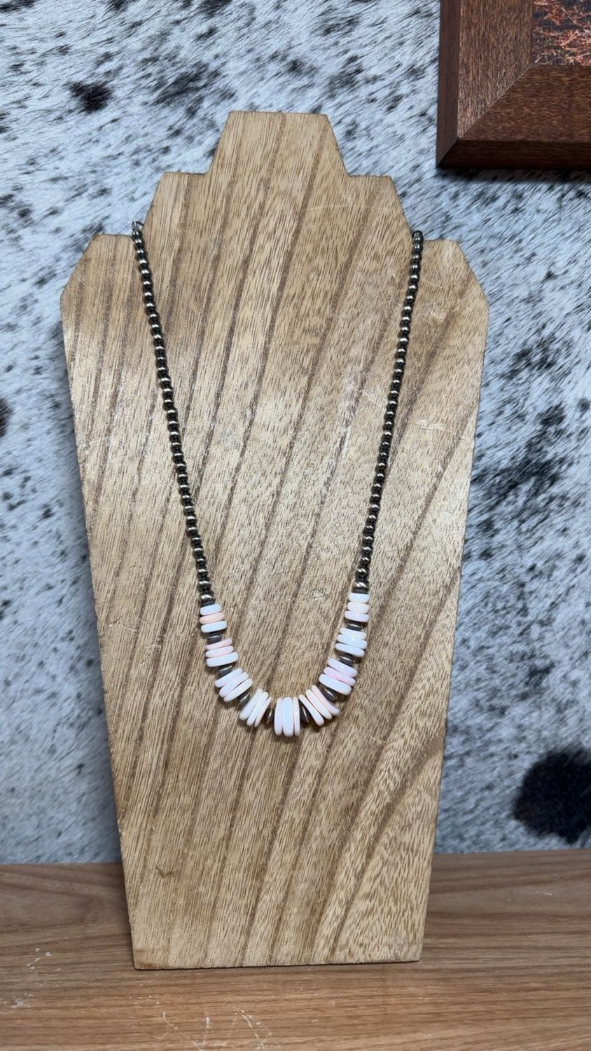 Pink Conch &amp; Navajo Pearls