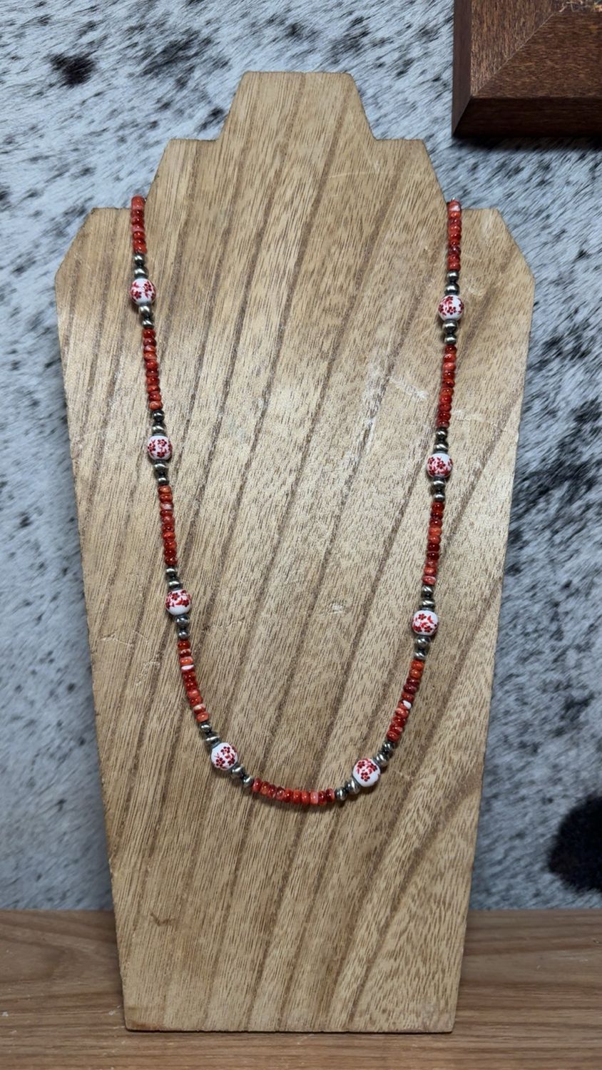 Red Spiny Oyster, China &amp; Navajo Pearls