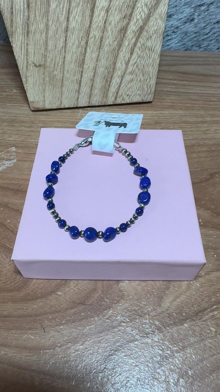 Blue Lapis &amp; Navajo Pearls