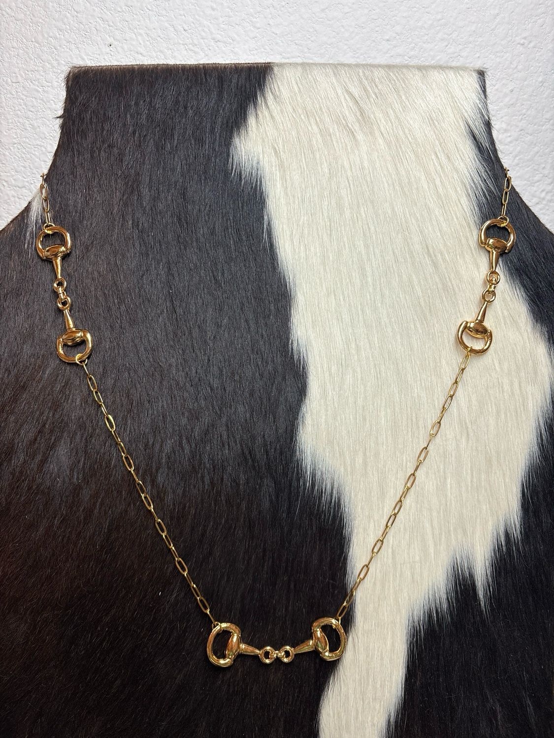 Gold Bridle Bit Necklace