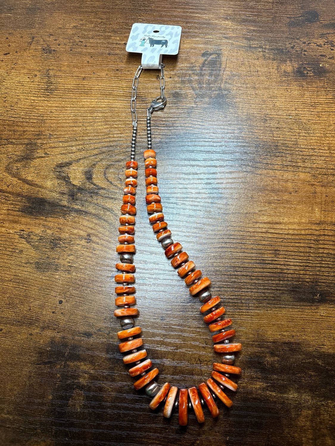 Orange Spiny Oyster &amp; Navajo Pearls