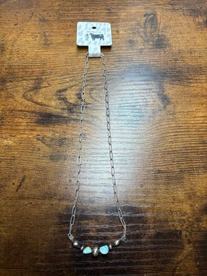 Lone Mountain Turquoise &amp; Navajo Pearl Stacker