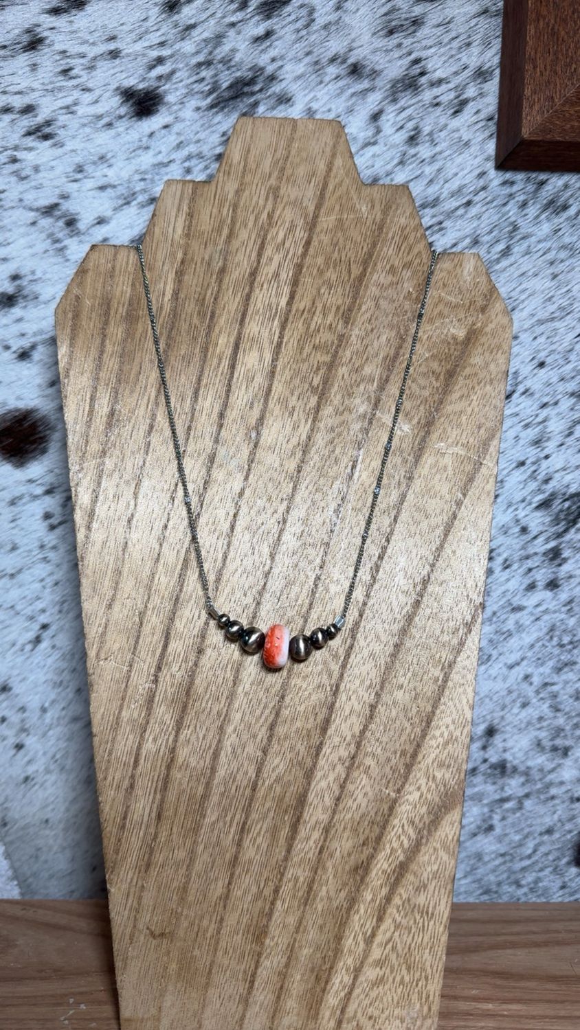 Orange Spiny Oyster &amp; Navajo Pearl Stacker