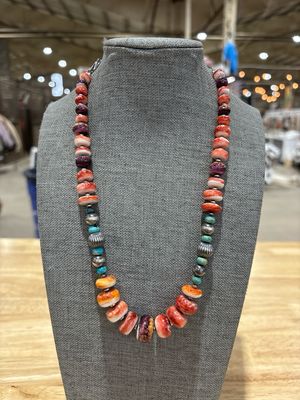 Mixed Spiny Oyster, Turquoise &amp; Navajo Pearls