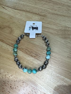 Turquoise &amp; Navajo Pearl Bracelet