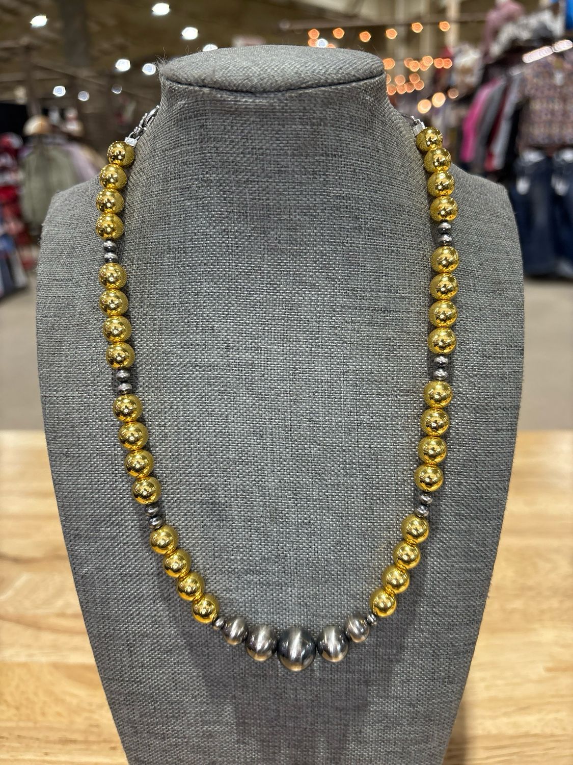 Gold Hematite &amp; Navajo Pearls