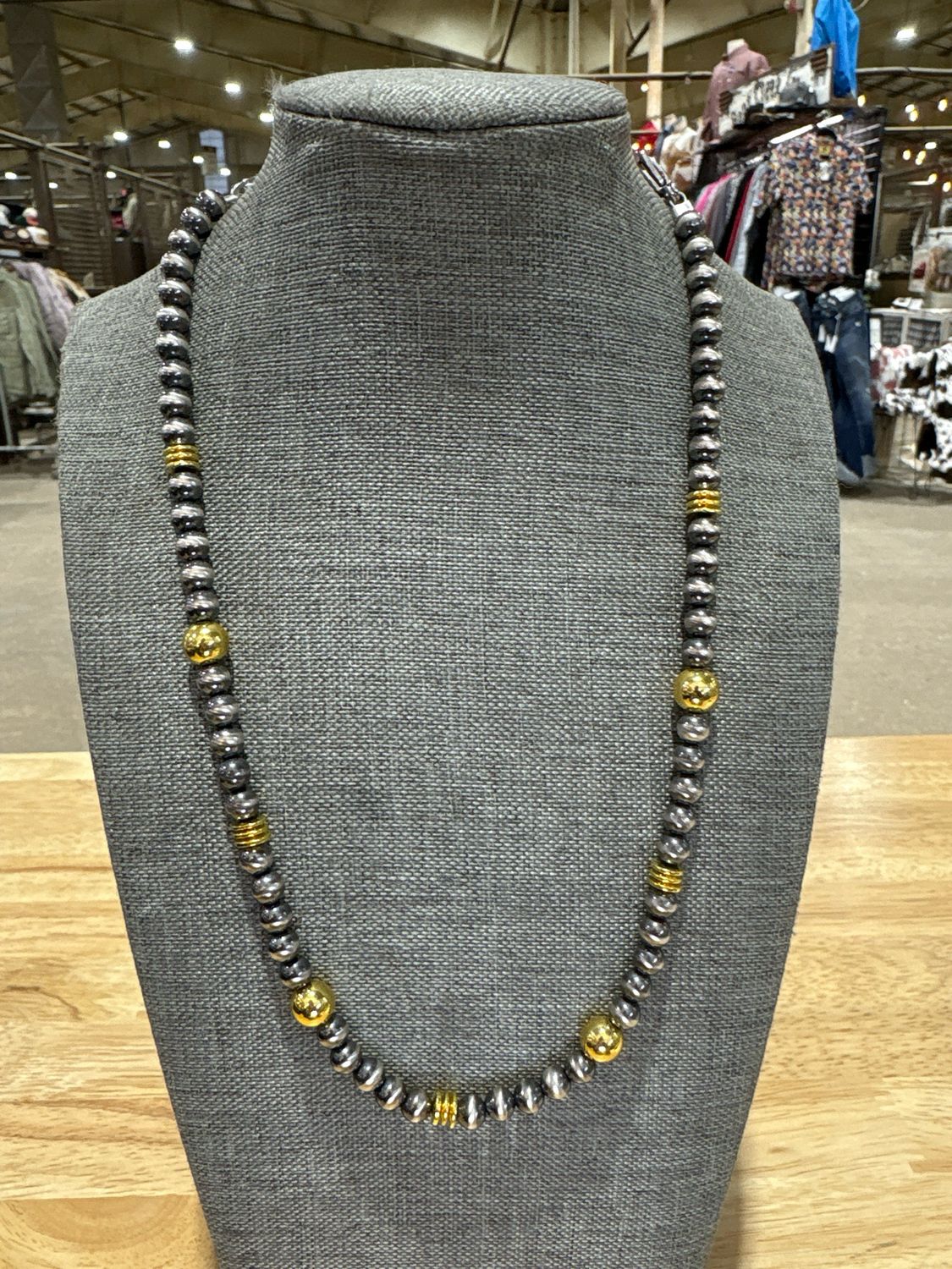 Gold Hematite &amp; Navajo Pearls