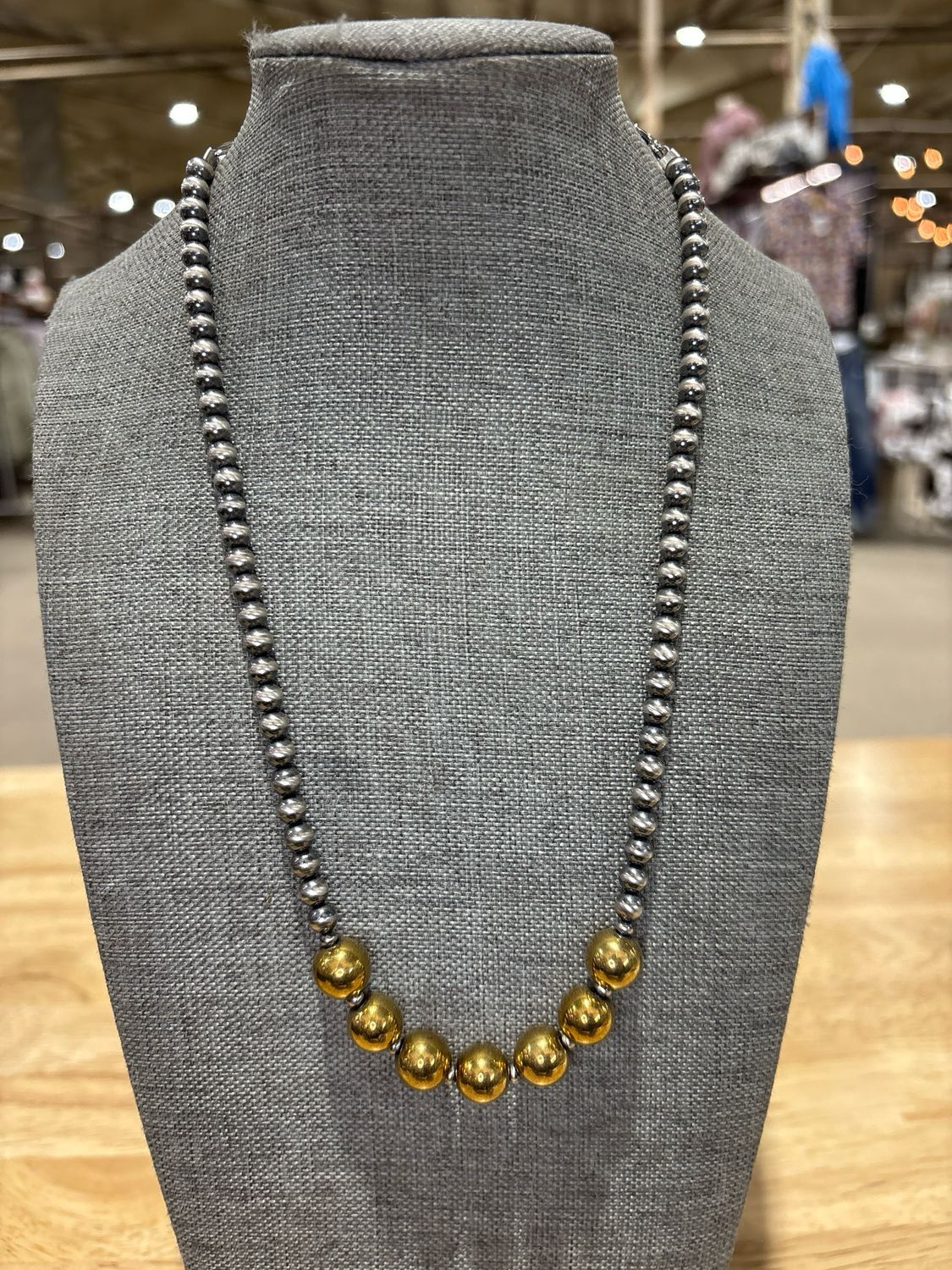 Gold Hematite &amp; Navajo Pearls