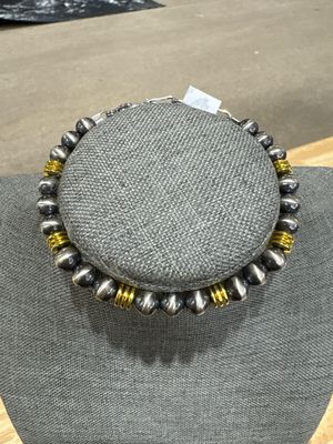 Gold Hematite &amp; Navajo Pearl Bracelet