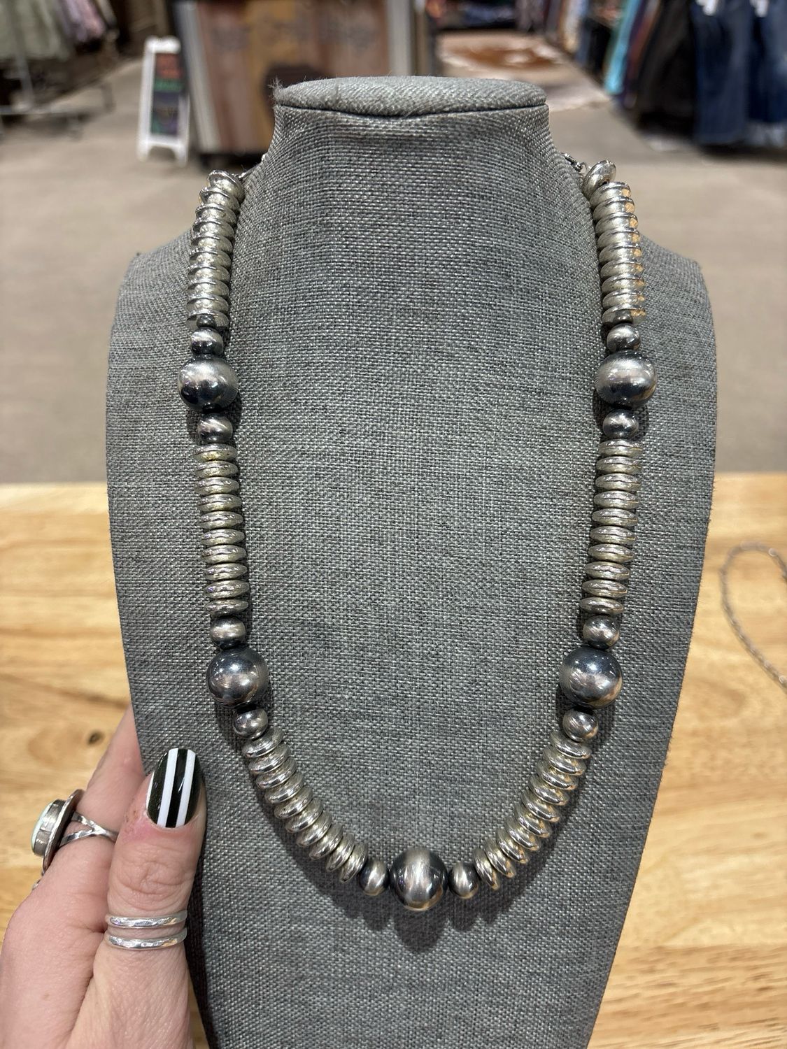 Hematite &amp; Navajo Pearls