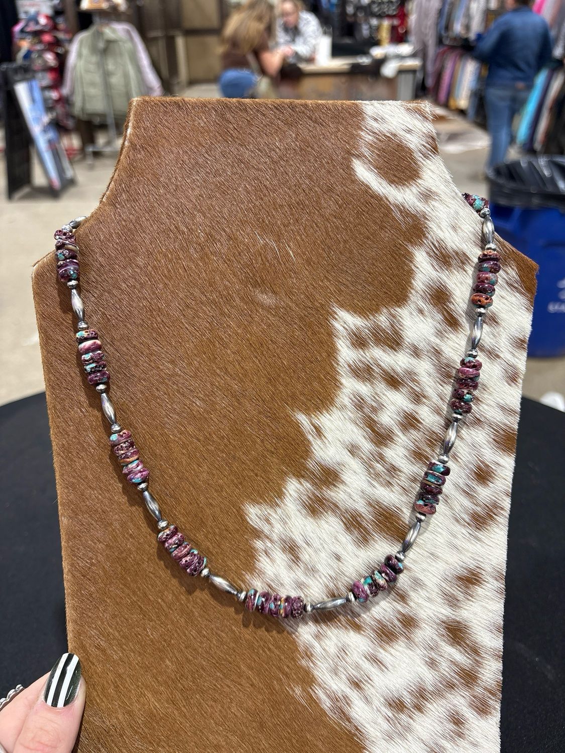 Purple Spiny Oyster, Turquoise &amp; Navajo Pearls