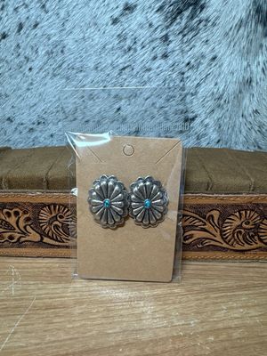 Faux Turquoise Conch Studs
