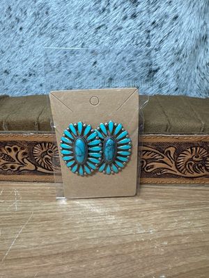 Faux Turquoise Studs