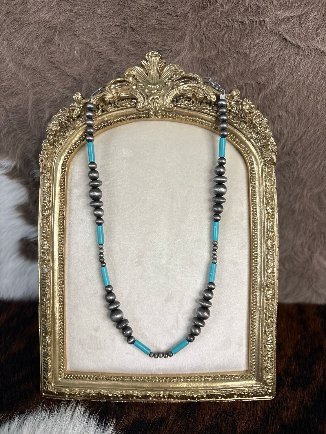 Faux Turquoise &amp; Navajo Pearls