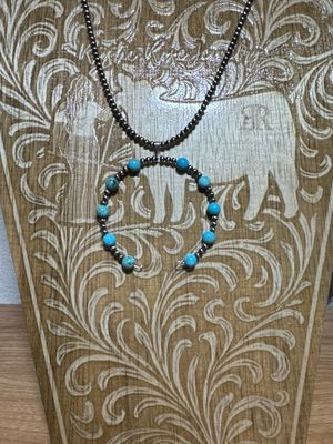 Turquoise &amp; Navajo Pearl Pendent