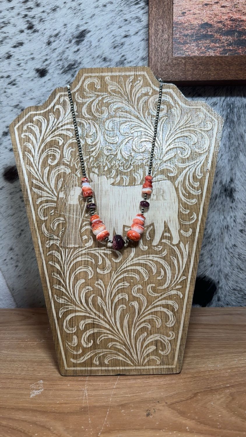 Purple, Orange, Red Spiny Oyster &amp; Navajo Pearls