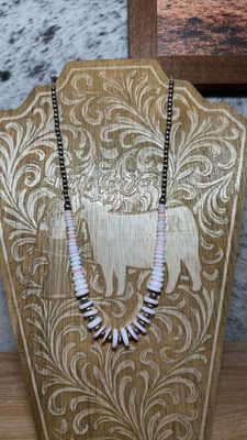 Pink Conch &amp; Navajo Pearls