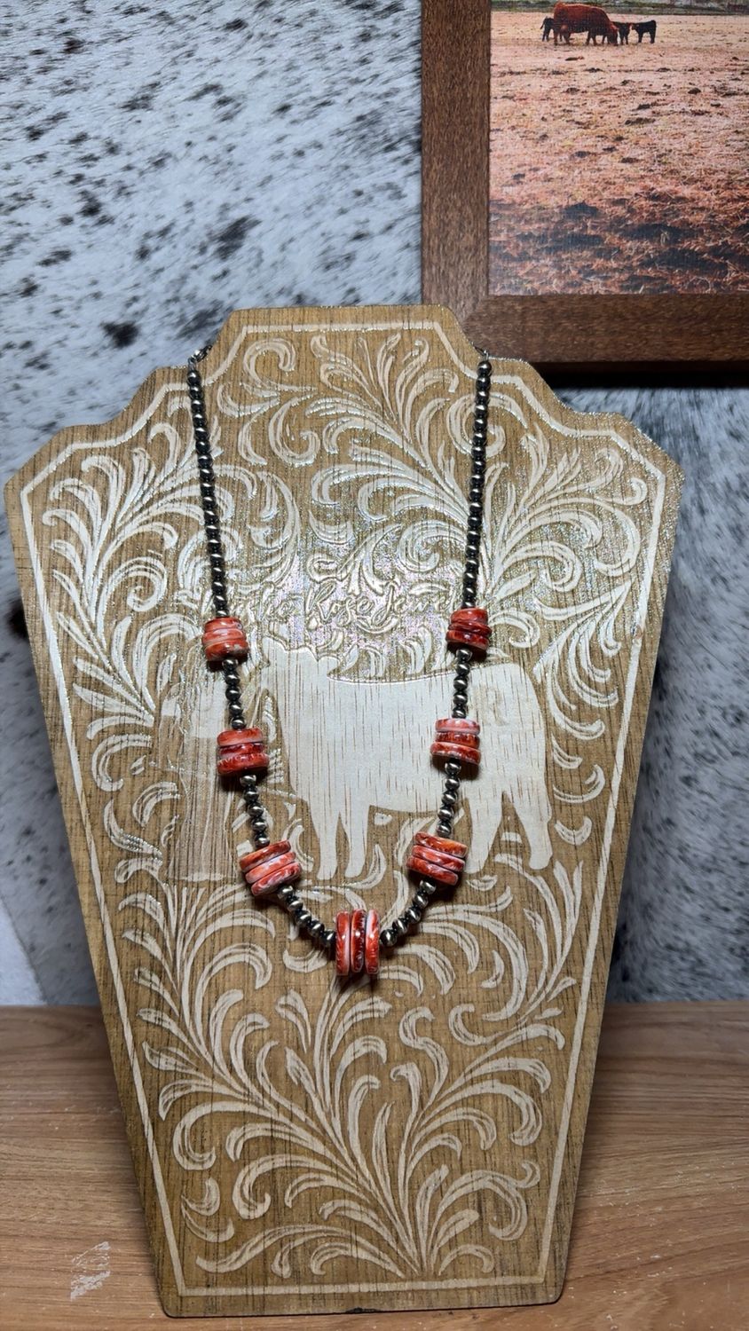 Red Spiny Oyster &amp; Navajo Pearls