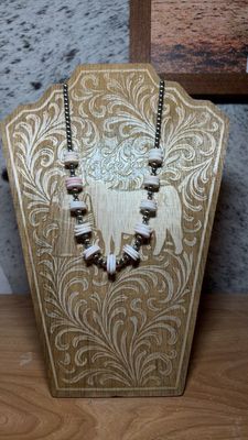 Pink Conch &amp; Navajo Pearls