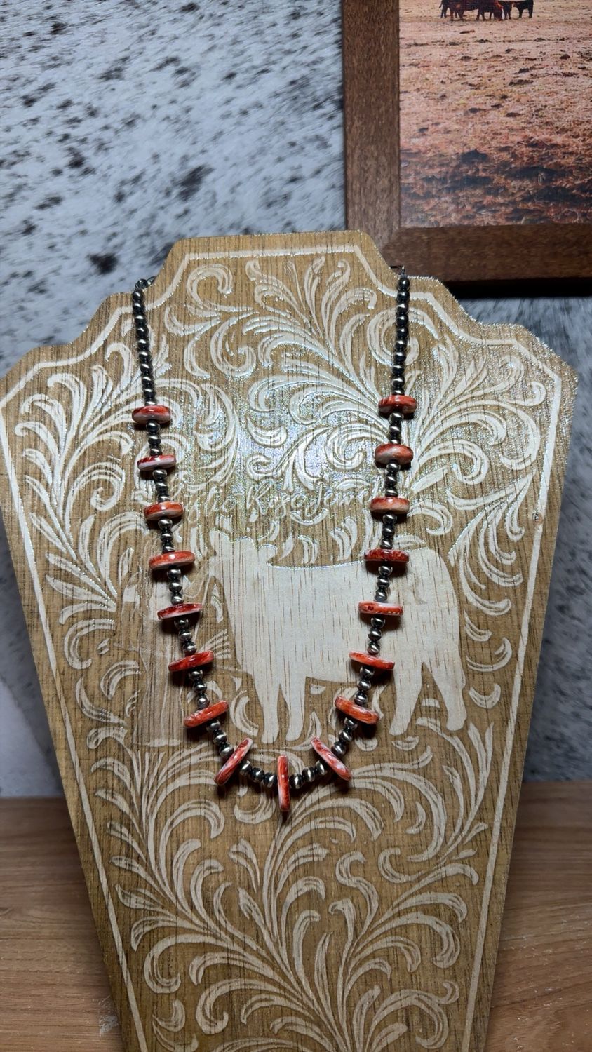 Red Spiny Oyster &amp; Navajo Pearls