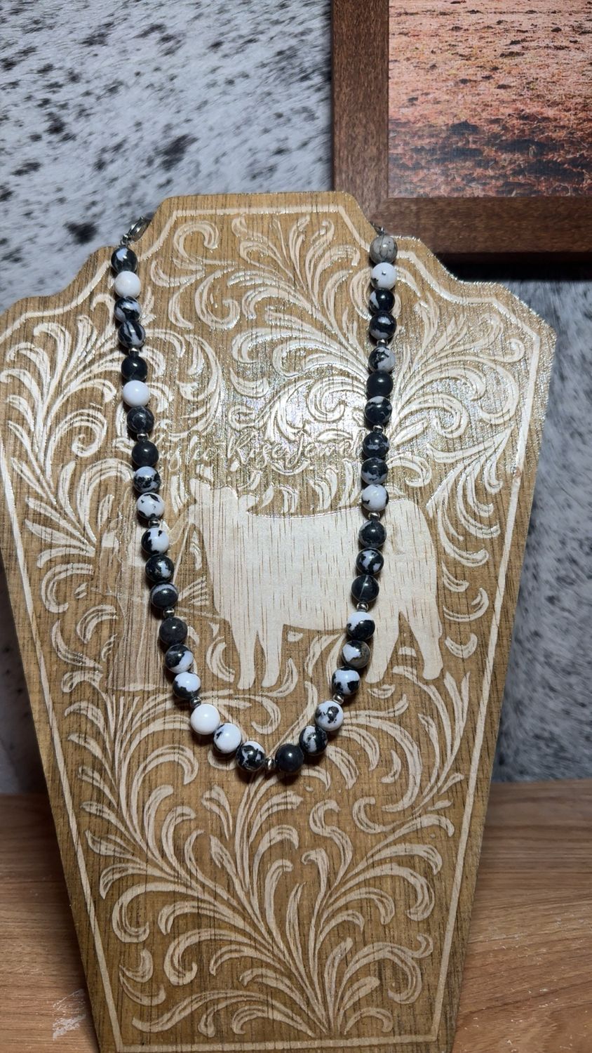 Zebra Jasper &amp; Navajo Pearls