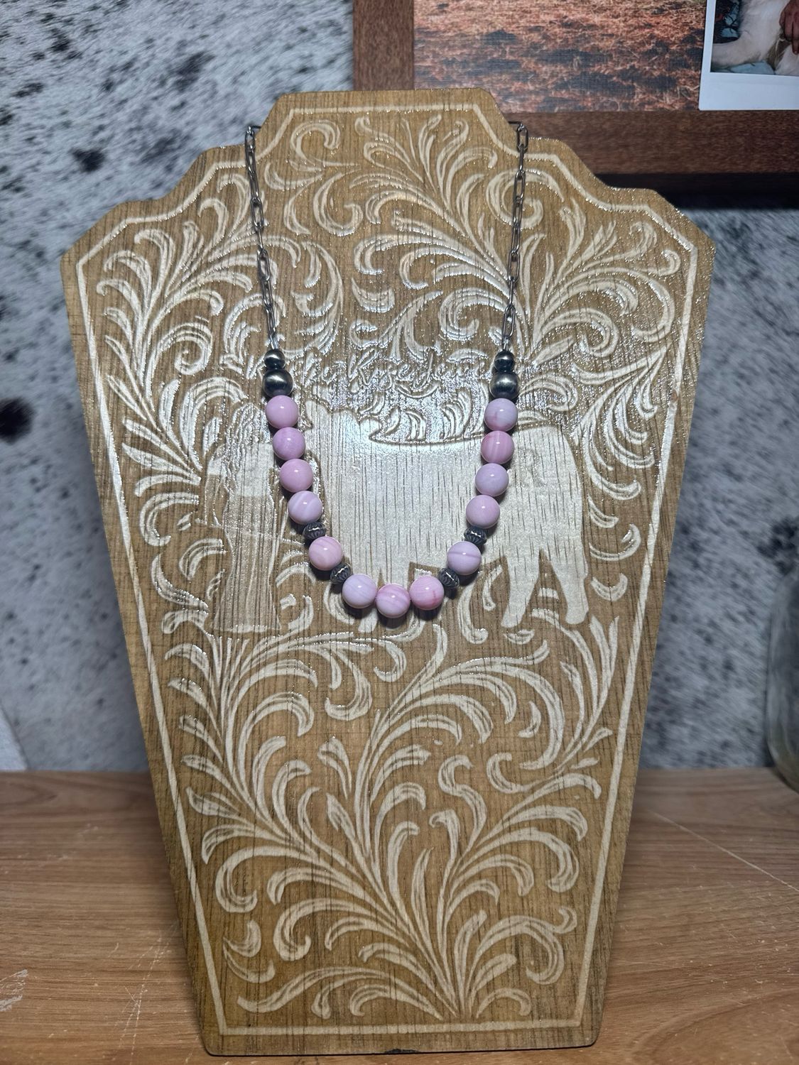 Pink Conch &amp; Navajo Pearl Stacker